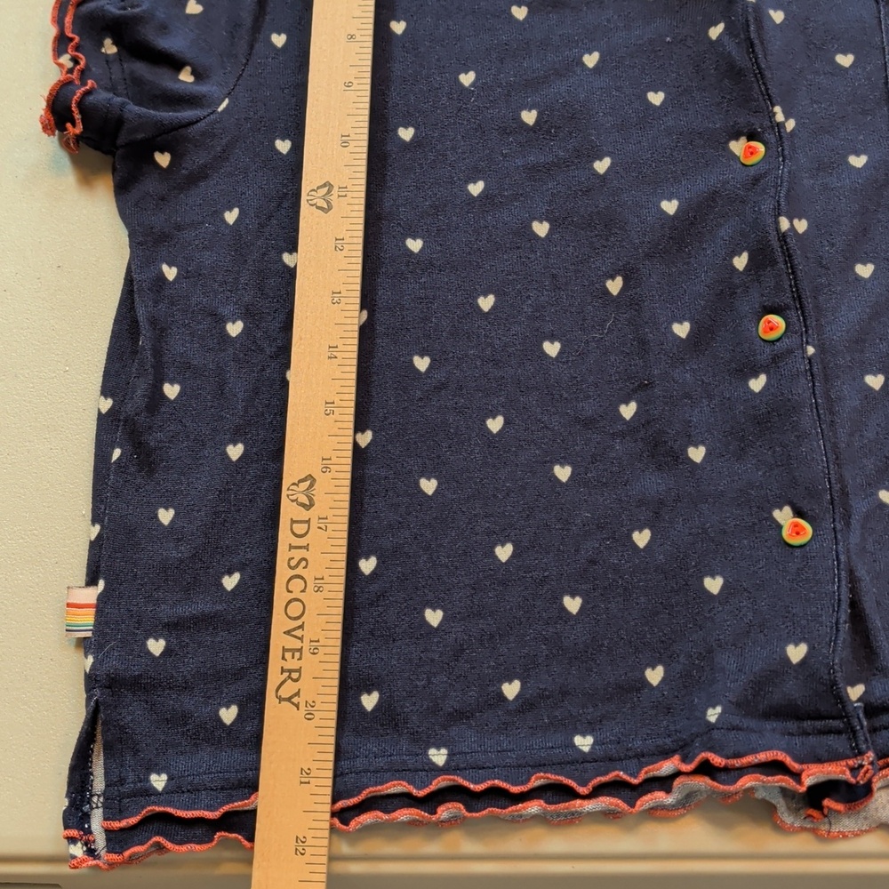OP, Ocean Pacific, Blue Heart Print Pajama Short Set. Large - Picture 7 of 11